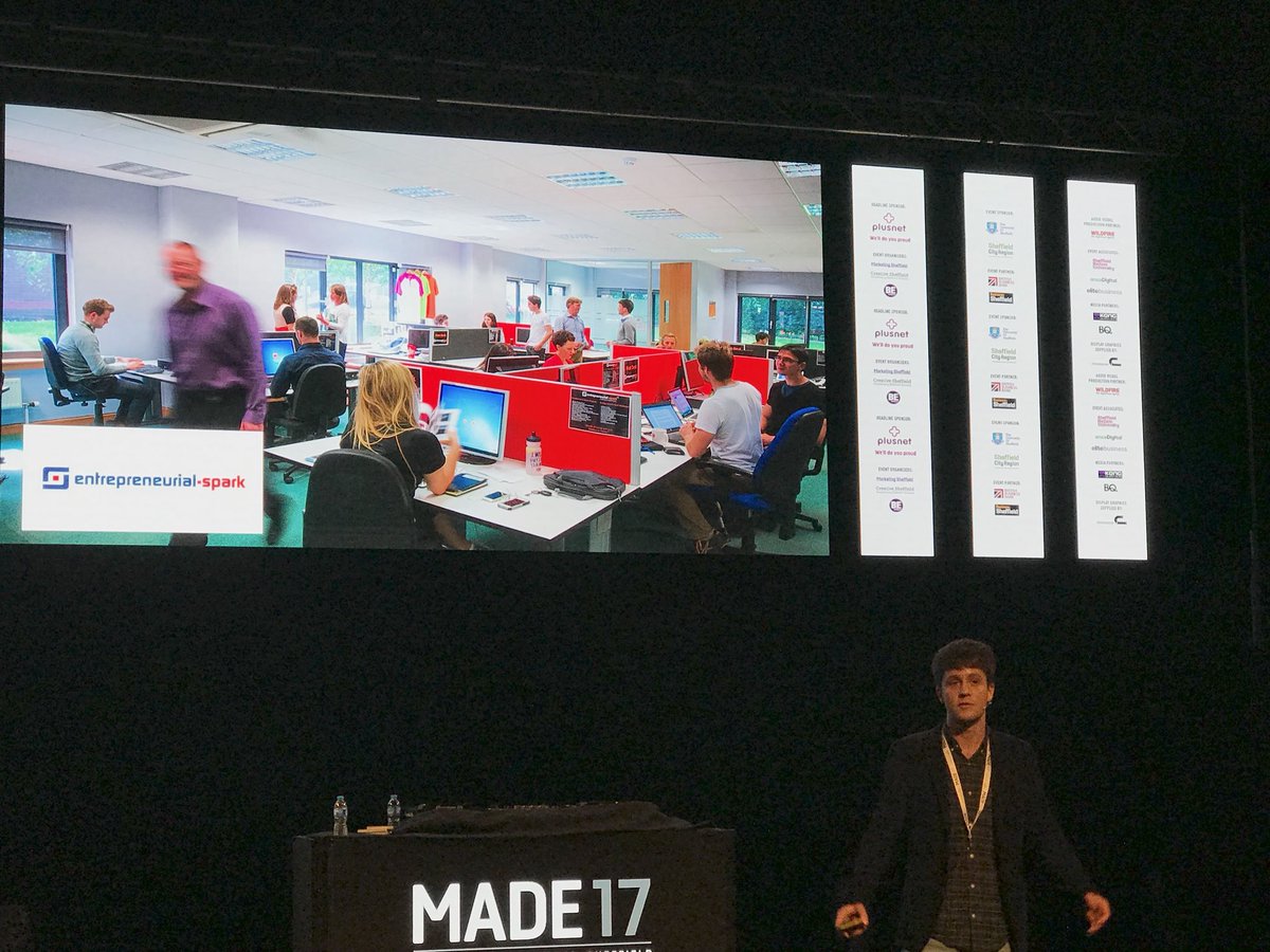 GarethEverson's tweet photo. Great shoutout &amp; really touching tribute to the power of @ESparkGlobal by @Beer52HQ’s James Brown at @MADEfestival.

Saw you and @myrooskincare Rachael speak in Leeds in summer 2016 and joined and started my biz at @ESparkGlobal Leeds in Feb 2017 😀

Thank you!

#godo #MADE2017 https://t.co/uciomYANul