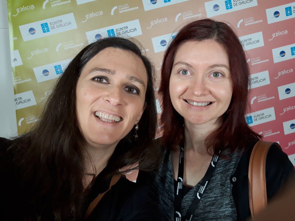 acoprosgal's tweet photo. As nosas compañeiras Ana e Victoria, participando nas xornadas "Galicia Camiño Emprendedor", xornadas que buscan enfoques e metodoloxías que nos inspiren un modelo de emprendemento moderno e sostible. #acopros #emprendemento #galiciacamiñoemprendedor #fundacionronsel https://t.co/ceRnecpGkj
