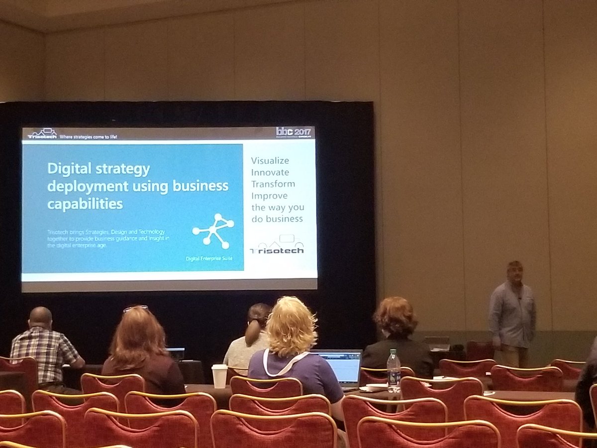 bksLD21's tweet photo. Denis Gagne of #Trisotech getting ready to talk Digital Strategy at #BBC2017 #DMNGangof4 https://t.co/O6eKWl0iyD