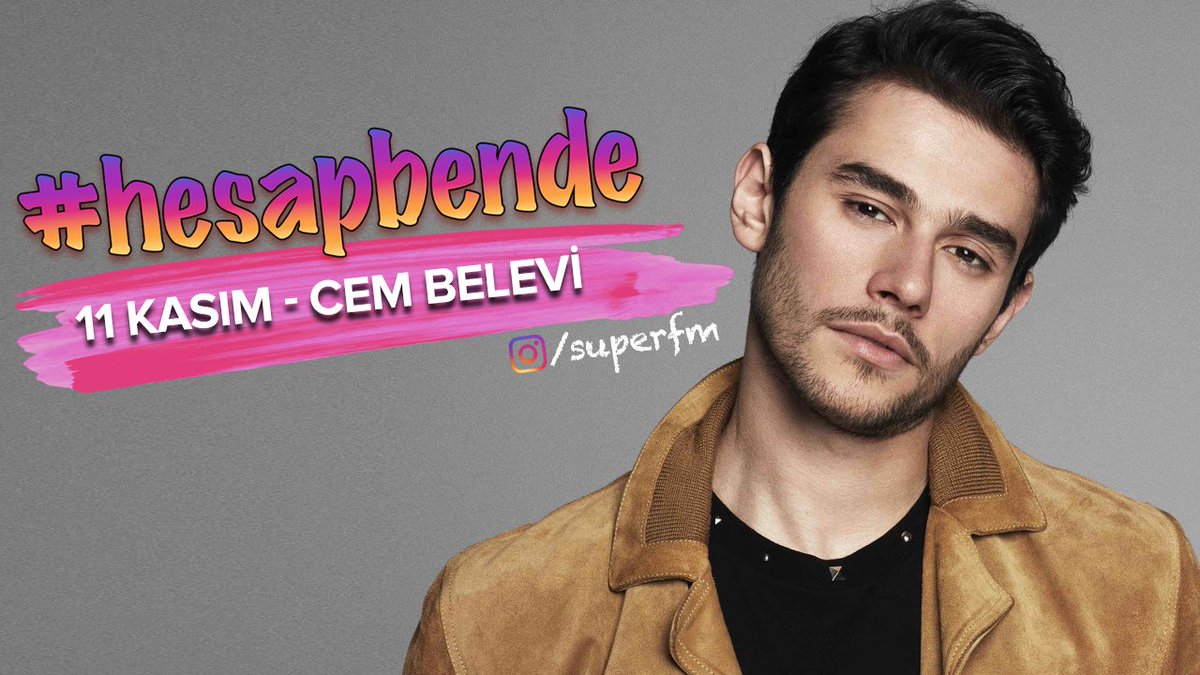 Super_FM's tweet image. Bu Cumartesi instagram.com/superfm hesabı gün boyunca @CemBelevi&apos;de!  #hesapbende #cembelevi #süperfm