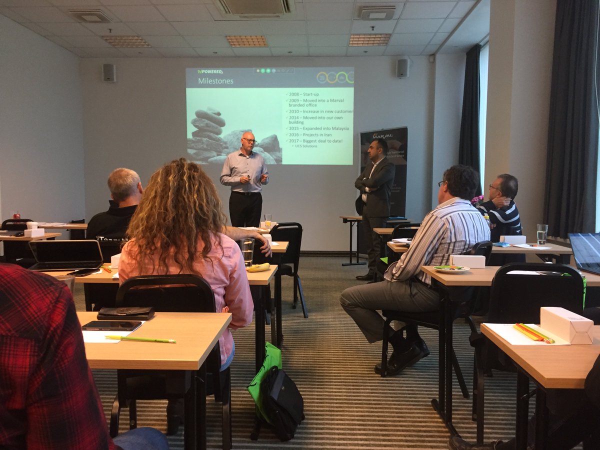 MarvalSoftware's tweet photo. #MarvalPartners presenting their stories of local and regional success at #MPOWERED17. #TeamMarval https://t.co/DnSzM0uoLO