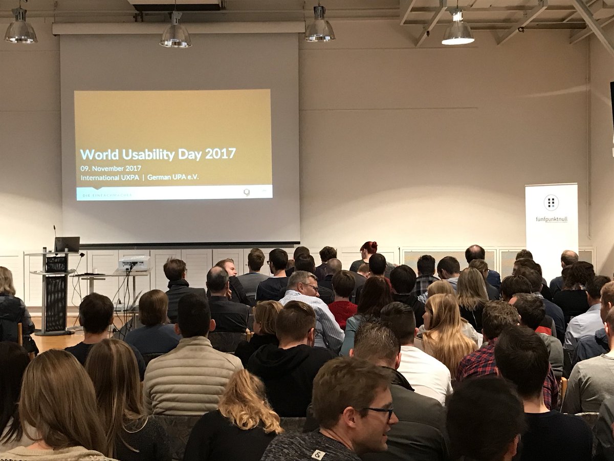 fuenfpunktnull's tweet photo. Der #worldusabilityday #wud2017 hat begonnen und wir sind als Sponsor und mit einem  Vortrag in Würzburg dabei.  #usability #ux https://t.co/oeu55xF5g3