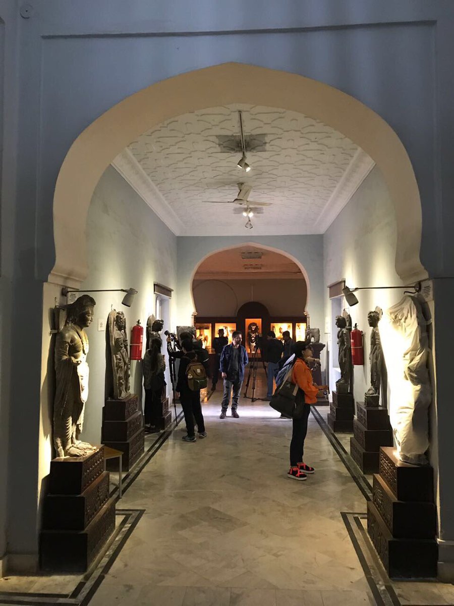 PNCAOfficial's tweet photo. #CulturalCaravan arrives in #Peshawar. The artists visited the magnificent Peshawar Museum to explore the relics displayed in the museum. https://t.co/XkQFqwaJYK
