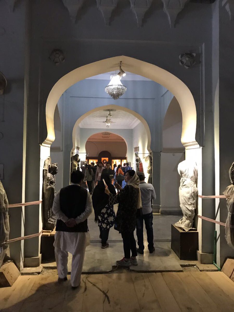 PNCAOfficial's tweet photo. #CulturalCaravan arrives in #Peshawar. The artists visited the magnificent Peshawar Museum to explore the relics displayed in the museum. https://t.co/XkQFqwaJYK