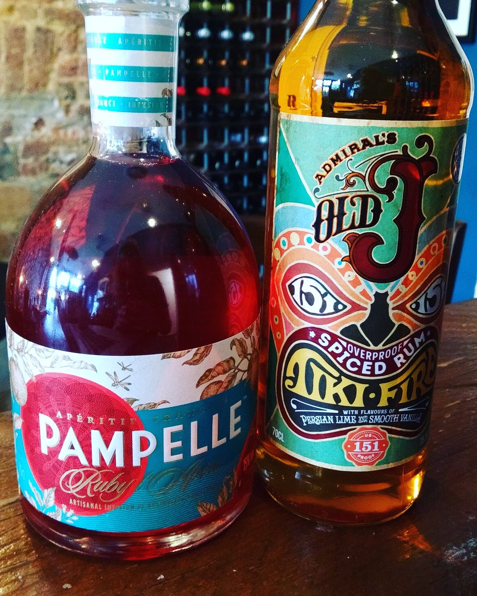 New spirits behind the bar ! #wintercocktails <a href="/pampellerubyred/">Pampelle Aperitif</a> <a href="/OldJTiki/">Old J</a>