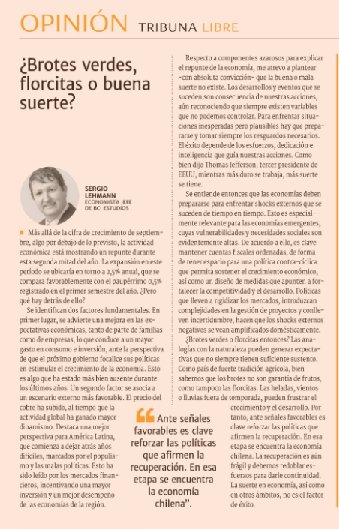 serlehm's tweet photo. La recuperación económica aún es débil. Se deben fortalecer políticas y hacer los ajustes necesarios para sostenerla. La suerte no es factor clave de éxito, sino que el trabajo bien hecho.  Véase columna @DFinanciero.  @BancoBci 
https://t.co/r6PFR4qFcB https://t.co/qSUzqdteAL