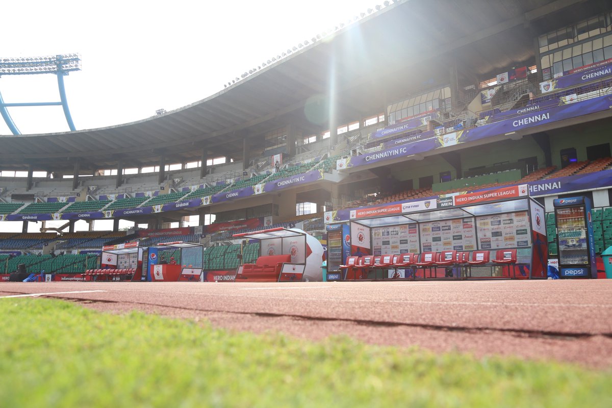 GSWorldwideEnt's tweet photo. Stadium set-up for @ChennaiyinFC for #ISL2016. #ThrowbackThursday #TBT
Gear up for this season of @IndSuperLeague starting next week. #PoduMachiGoalu #ChennaiyinFC https://t.co/GBaXdaVPPI