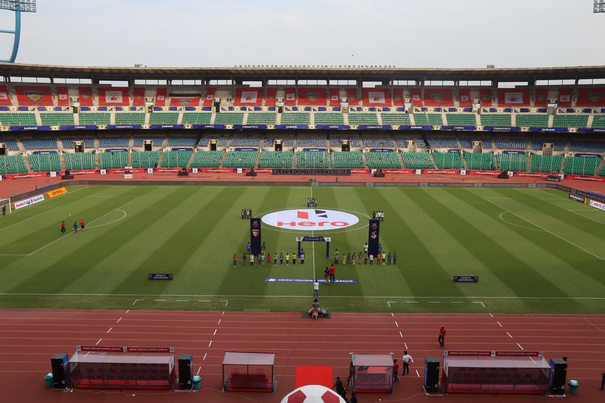 GSWorldwideEnt's tweet photo. Stadium set-up for @ChennaiyinFC for #ISL2016. #ThrowbackThursday #TBT
Gear up for this season of @IndSuperLeague starting next week. #PoduMachiGoalu #ChennaiyinFC https://t.co/GBaXdaVPPI