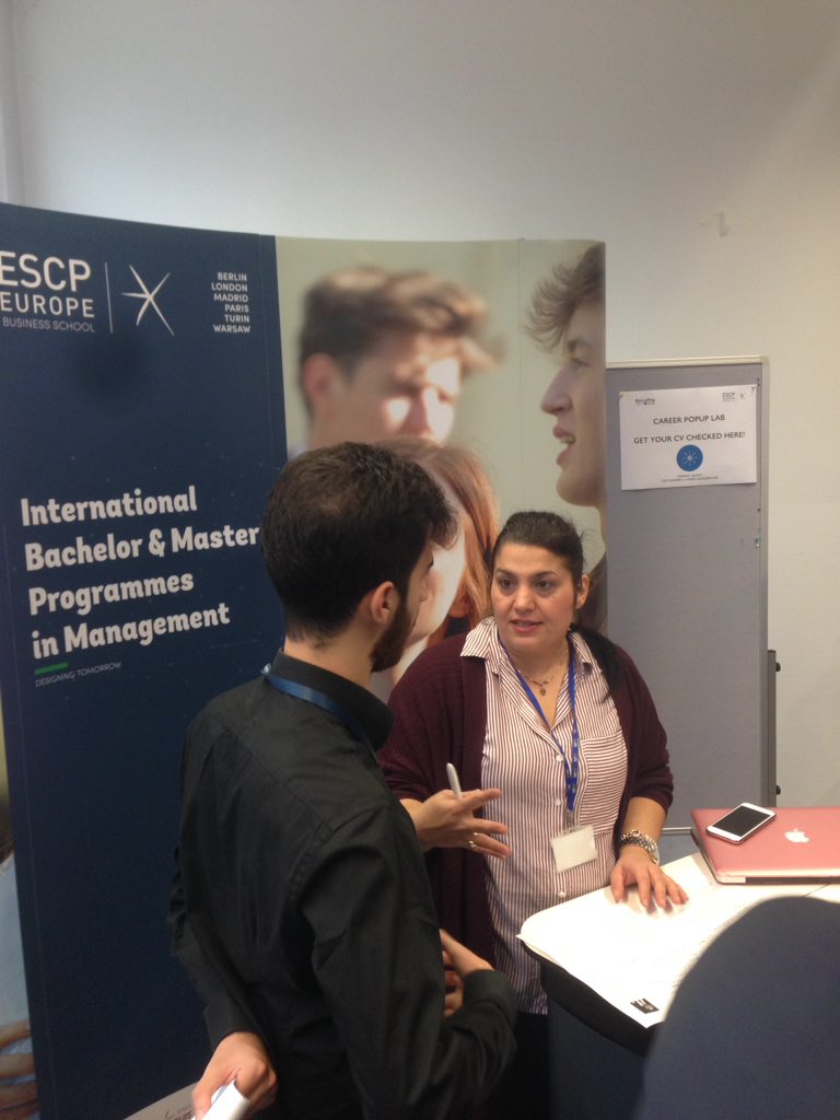 LinkingTalents's tweet photo. Come to our Linking Talent Career Popup Lab and your CV will be checked by our European Career Accelerator Team #RD2017 #ESCPEuropeBerlin #LinkingTalentESCPEurope https://t.co/58cYyf3ybv