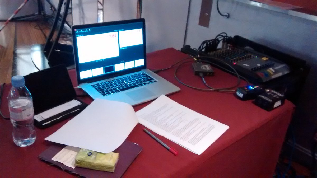 MimiDoulton's tweet photo. Today I am in charge of ALL this technology for @childrensarts #JMB2017 Wish me luck... https://t.co/MjjHUNgrsM