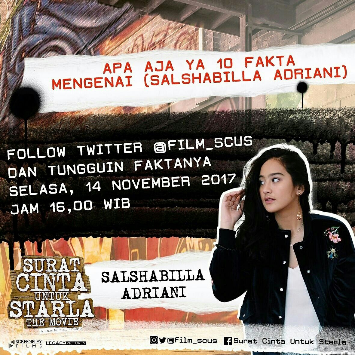 film_scus's tweet photo. #SCUSfact berikutnya Salshabilla as "Athena" di #SuratCintaUntukStarlaTheMovie yg bisa nebak faktanya mimin kasih hadiah di IG @film_scus https://t.co/kMVuBarmsH