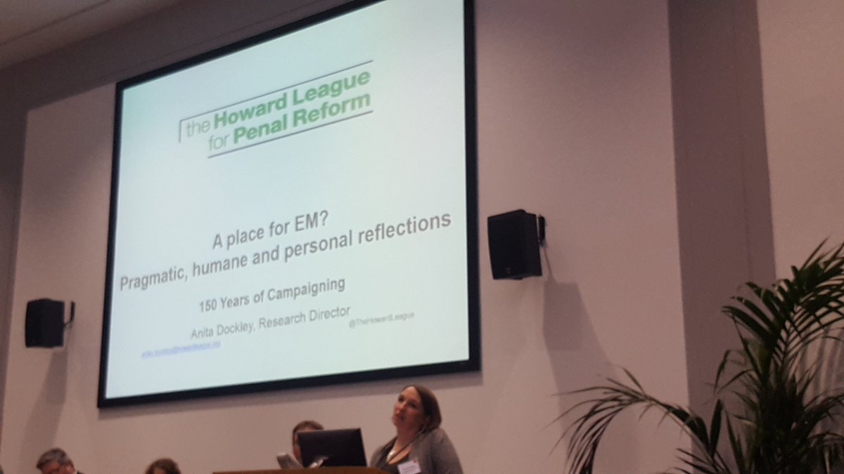 RayJHolt's tweet photo. Anita Dockley of @TheHowardLeague talks about their position on EM. #TrackingPeople https://t.co/2VR3D6UNVd