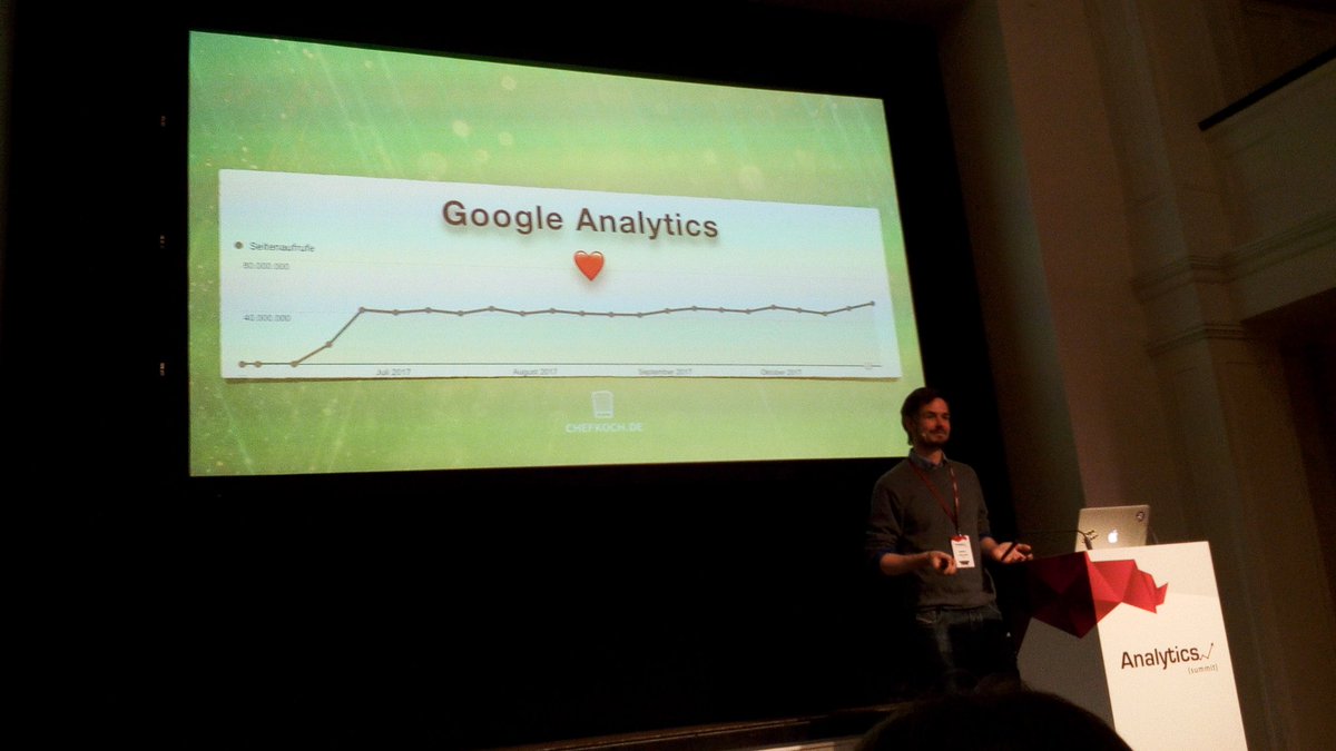 dskom's tweet photo. Lukas Grebe zeigte, wie man bei @chefkochde den #GoogleAnalytics Implementierungsprozess angegangen ist. Tolles #LeanManagement, alle Mitarbeiter integriert, fleißige Doku mittels #Wiki - für jeden im Team zugänglich. #as2017 #Analytics #BestPractice 😎 https://t.co/CGLqqvplPp
