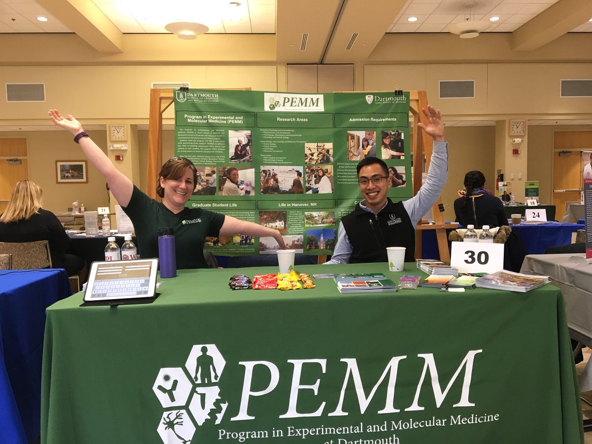 PEMMatDartmouth's tweet photo. Recruiting and showing off what PEMM is about @WPI. Come by and say hello if you can! Special guest of the visit: Sidney Nguyen! Whooo! #PEMM #DartGRAD #GRADRecruit17 https://t.co/E5TbCW8WMf