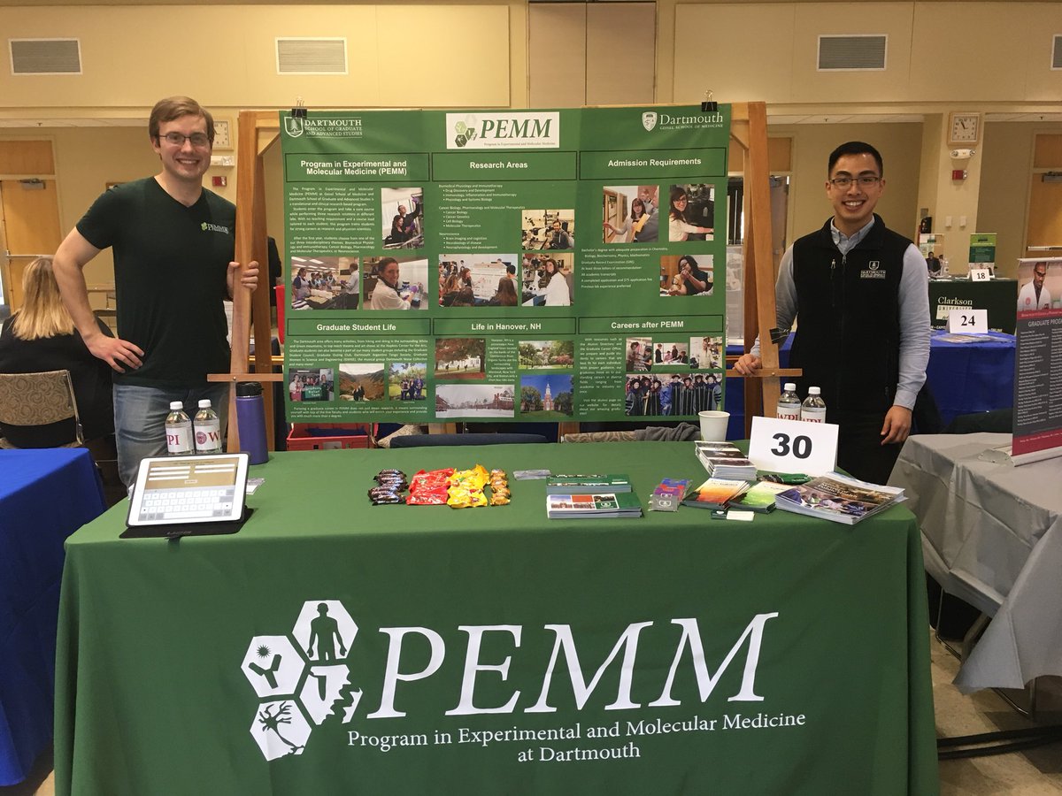 PEMMatDartmouth's tweet photo. Recruiting and showing off what PEMM is about @WPI. Come by and say hello if you can! Special guest of the visit: Sidney Nguyen! Whooo! #PEMM #DartGRAD #GRADRecruit17 https://t.co/E5TbCW8WMf