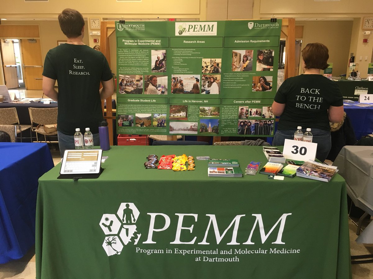 PEMMatDartmouth's tweet photo. Recruiting and showing off what PEMM is about @WPI. Come by and say hello if you can! Special guest of the visit: Sidney Nguyen! Whooo! #PEMM #DartGRAD #GRADRecruit17 https://t.co/E5TbCW8WMf