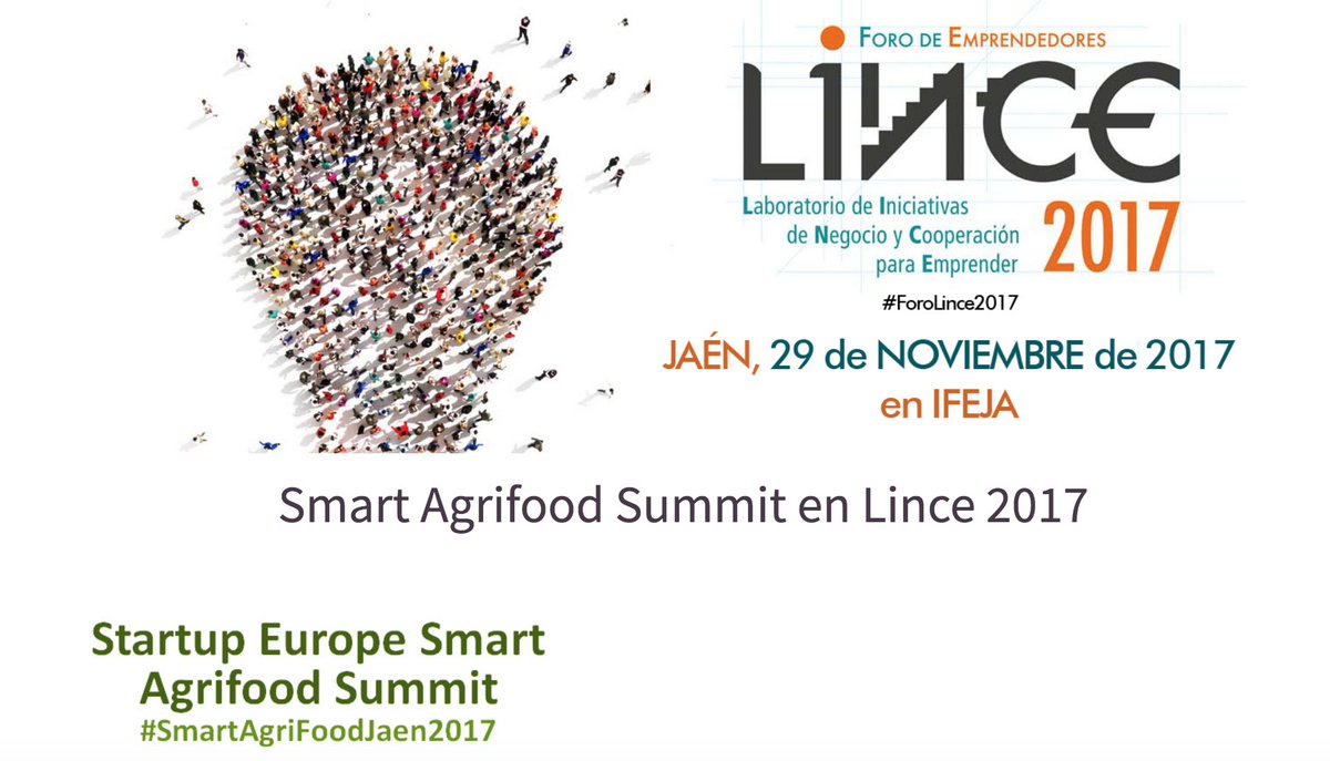 Juanfradelgado's tweet photo. Para #emprendedores la Fundación #INTEC con @Smart_Agrifood te invita a participar en la Jornada #LINCE2017 en #Jaén https://t.co/L2ZLDxjN9h https://t.co/eXj4wRWKvv