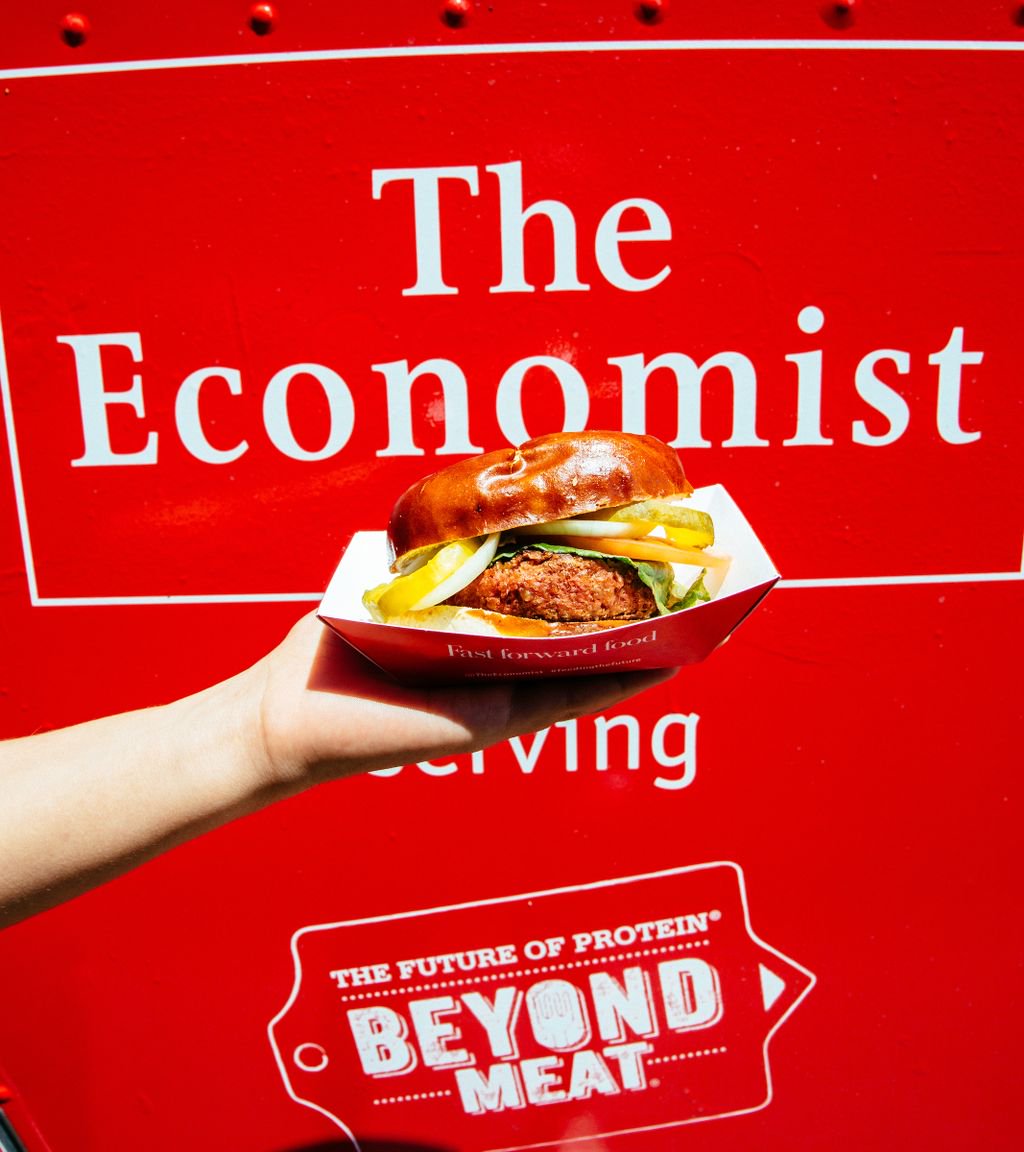 BeyondMeat's tweet photo. Hey DC! @TheEconomist has brought their Environmental Awareness Food Truck to you! Free Beyond Burgers Included!  https://t.co/ucfQU0Qa2Z https://t.co/8hzxmJ4if7