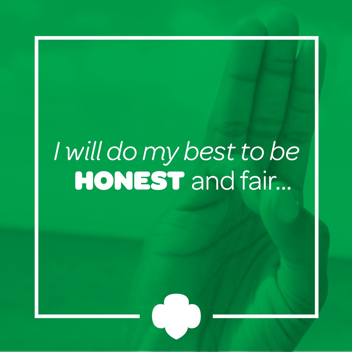 I will do my best to be honest &amp; fair, friendly &amp; helpful, considerate &amp; caring, 
courageous &amp; 💪, responsible for what I say &amp; do, &amp; to respect myself &amp; others, respect authority, use resources wisely, make the 🌎 a better place, &amp; be a 👯 to every Girl Scout. #280Characters