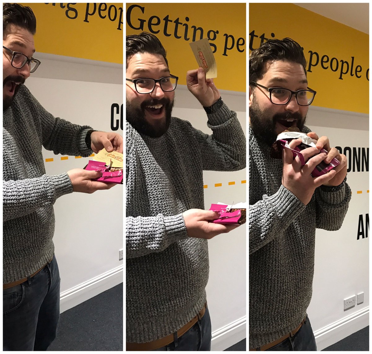 TopBananaVenues's tweet photo. Woohoo Ian Brown won a Golden Ticket from @ExclusiveMandE #ExclusiveWonkaRoll we can't wait to visit your chocolate factory! https://t.co/TwmdZYQBV1