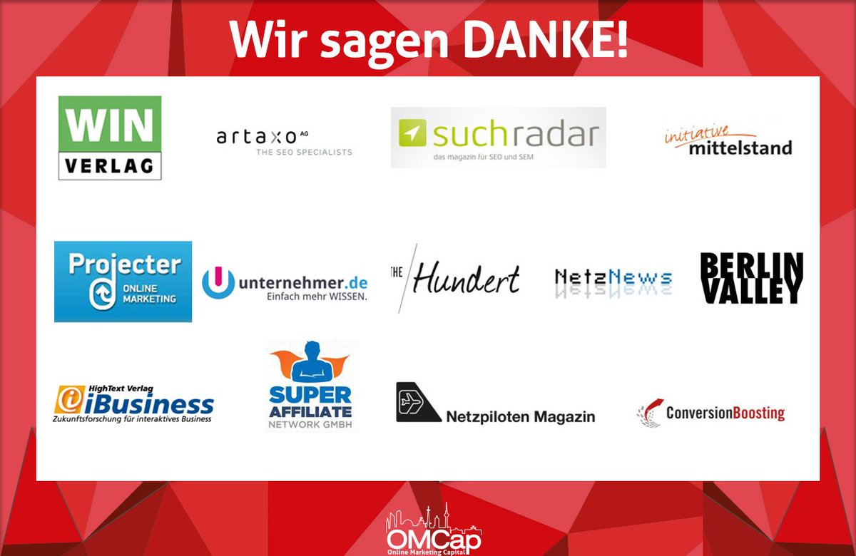 Wir sagen DANKE für die tatkräftige Unterstützung unserer grandiosen Medienpartner #1000Dank #teamworkmakesthedreamwork #OMCap17