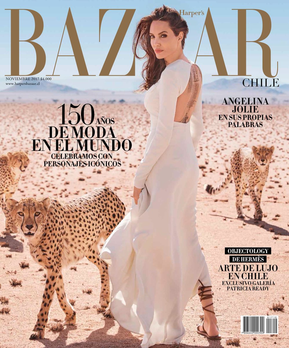harpersbazaarcl's tweet photo. ¡Bienvenida #BAZAARCL noviembre! A partir de hoy encuentras nuestra nueva edición —con #AngelinaJolie en portada— en todos los quioscos del país >> https://t.co/pxzG2Nph8j https://t.co/9THz65LOMC