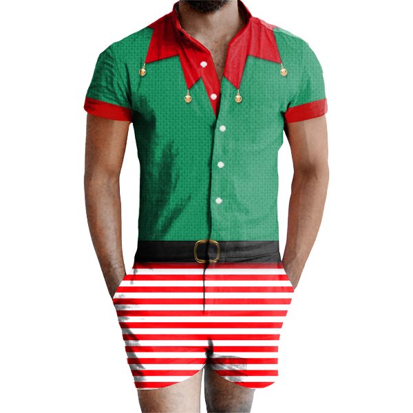 DrBobbyS's tweet photo. An #UglyChristmas sweater is one thing, but an ugly holiday romper? π€π³ Hmmm, my buddy, @Chicago_001, could probably pull it off! #buffelf πͺπ» https://t.co/Xsr6w8wK8S