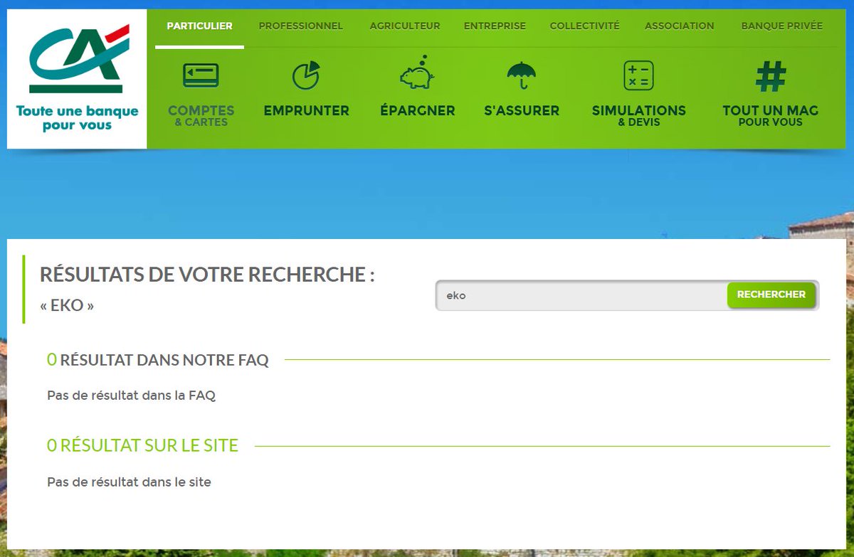 JeromeCalot's tweet photo. Quand on annonce 20 millions d'euros de campagne publicitaire pour accompagner la sortie de sa nouvelle offre, on essaye peut-être de commencer par mettre à jour son site, non ?... #banque #neobanque #CreditAgricole #EKO https://t.co/AZomEYkaV3
