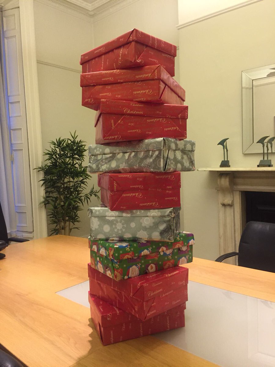 WalshPRireland's tweet photo. It’s (packing) party time! Today we packed our @TeamHopeIreland shoeboxes. The deadline has been extended to next Friday, the 17th so there’s still time to get involved &amp; help make a needy child’s Christmas! #LetsGetPacking #EveryBoxCounts #AMteamshoebox https://t.co/QxazLSpOsP