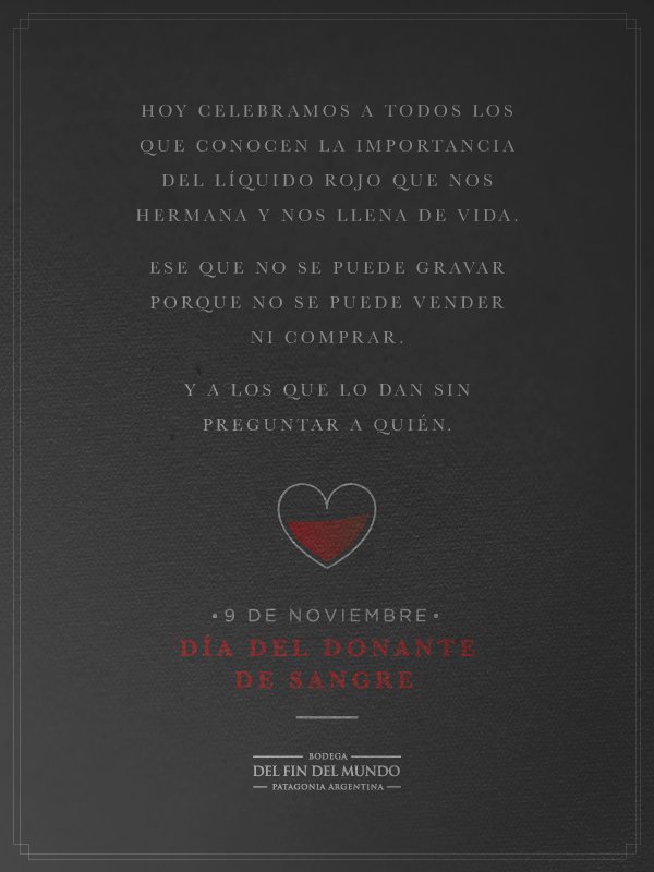 BodFinDelMundo's tweet photo. 9 de Noviembre: #DiaNacionalDelDonanteVoluntarioDeSangre.
Doná sangre. Regalá vida. https://t.co/plIEXwWFnt