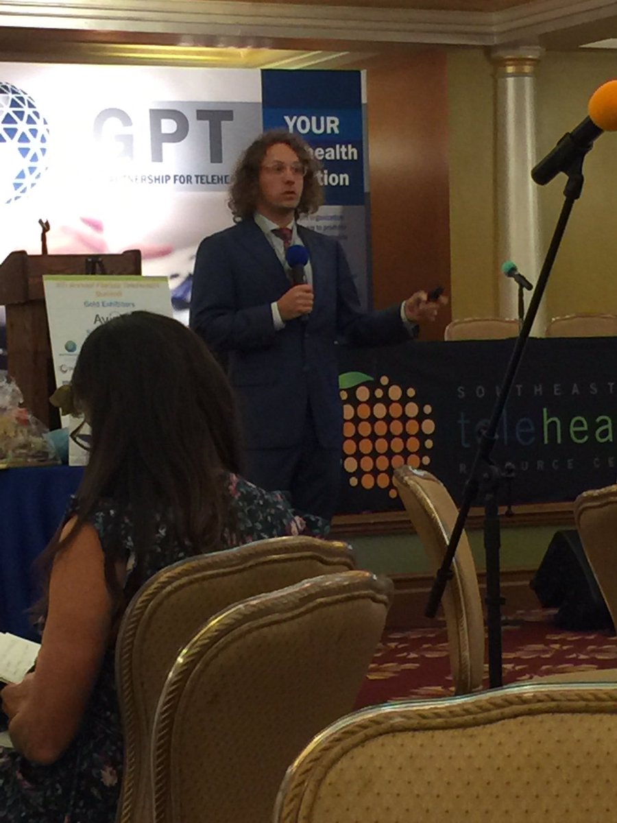 SPulim's tweet photo. Always great to hear from @Lacktman  about #telehealth regulations! @FLtelehealth #pinksocks https://t.co/zt9tzh7tPs