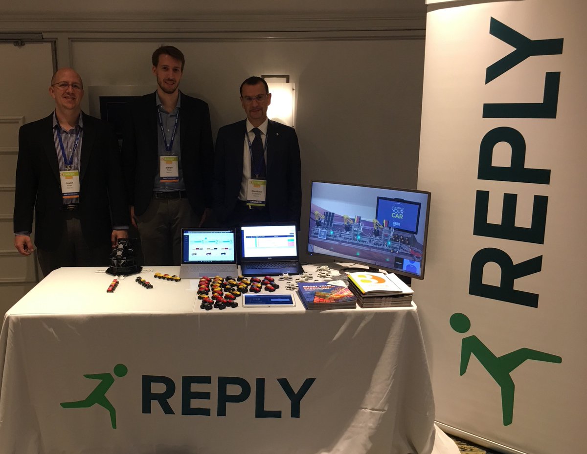 Reply_UK's tweet photo. At #Integr8, Reply Inc. showcases a #shopfloor simulator based on #BrickReply to produce #carmodels. Meet us at our booth! @AutomationAlley https://t.co/vl5OHENqOn