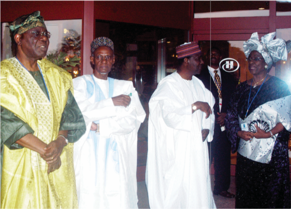 TranscorpGroup's tweet photo. Chief Ernest Shonekan, former President Shehu Shagari and General Yakubu Gowon, together at Transcorp Hilton Abuja in 2003 #TranscorpTBT #TheHistoryHere https://t.co/Rr3aYMRnDL