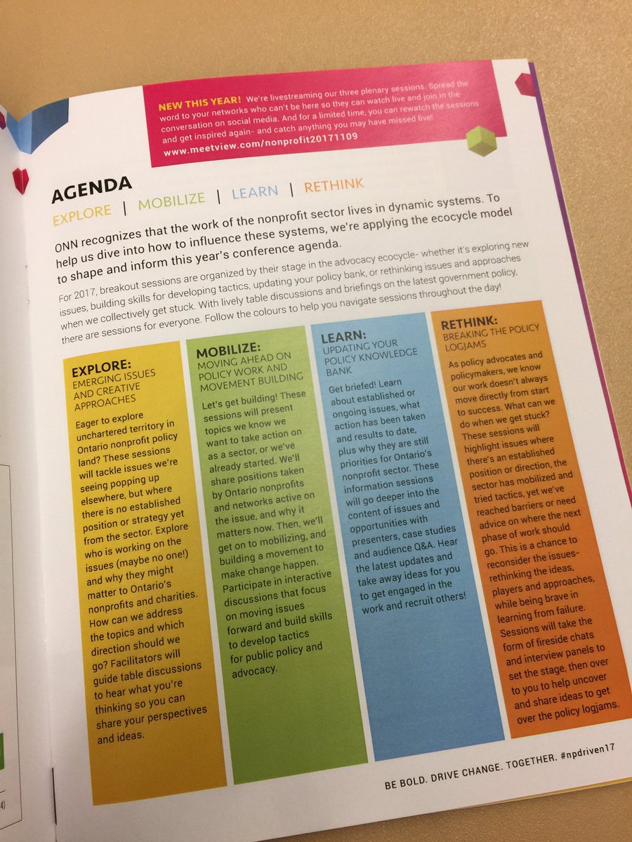 connectsector's tweet photo. Exciting morning as leaders across the sector begin exploring, mobilizing, learning and rethinking the non-profit ecosystem #npdriven17 https://t.co/lTodZZNoCR