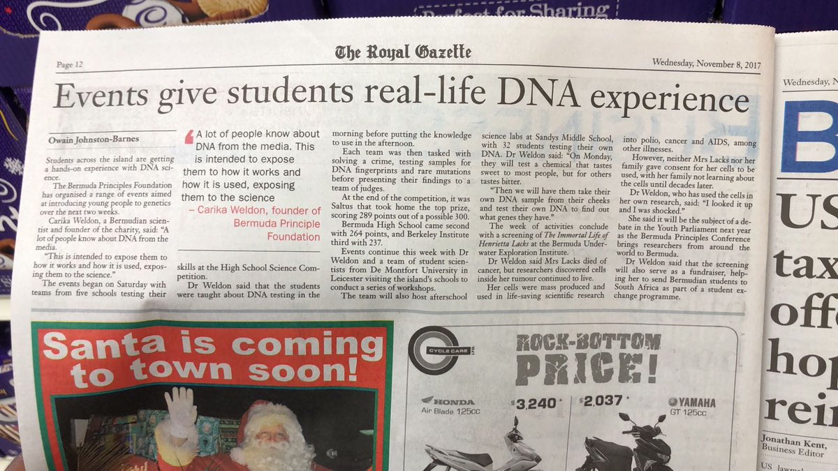 BowmanViona's tweet photo. We are in the paper #DMUglobal #digicel #Bermudaprinciples https://t.co/U08RYKr5kc