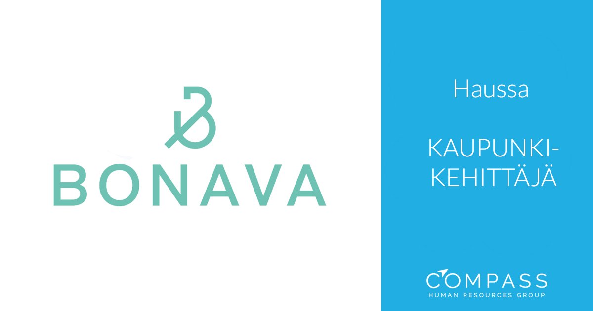 CompassHRG_fi's tweet photo. Oletko sinä #Bonava:n seuraava #kaupunkikehittäjä? Lue lisää ja hae tehtävää osoitteessa: https://t.co/gZD7DHwUHD https://t.co/inQ6X3j9Ss