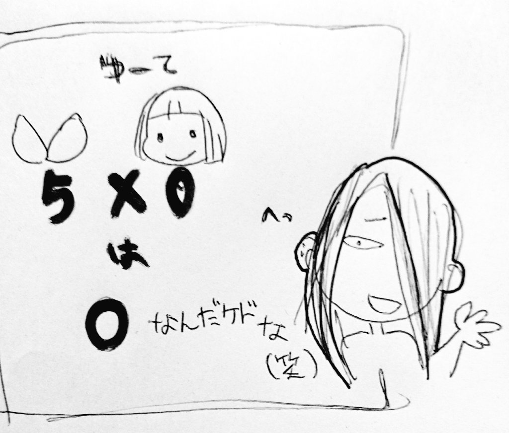続き。
5×0=0 
