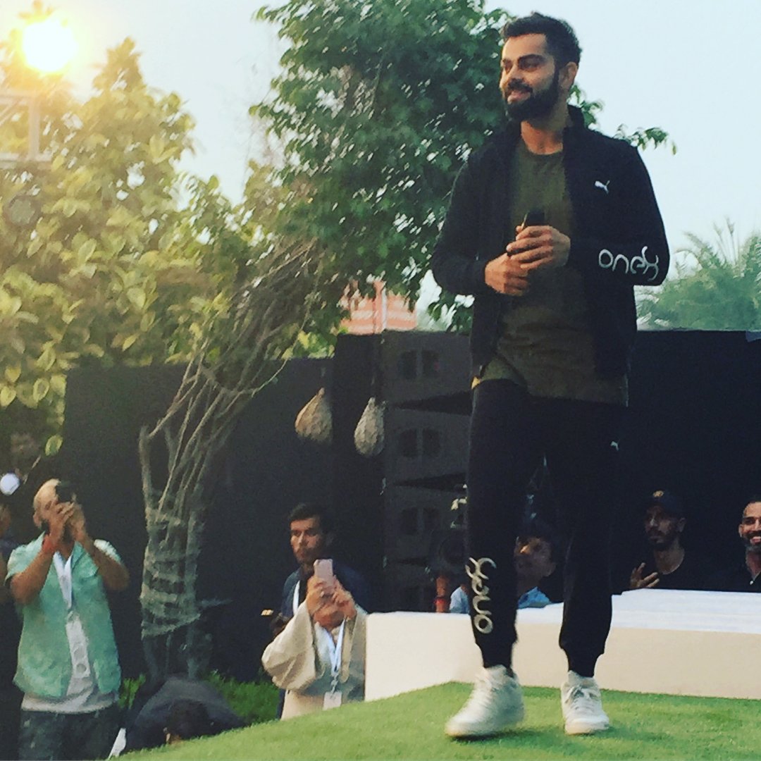 Virat Kohli Fan Club on X PICS imVkohli At The Launch Of His Own Brand One8 in Collaboration With Puma At Select CITYWALK Delhi One8Crew https t 04CJaVOcQv X