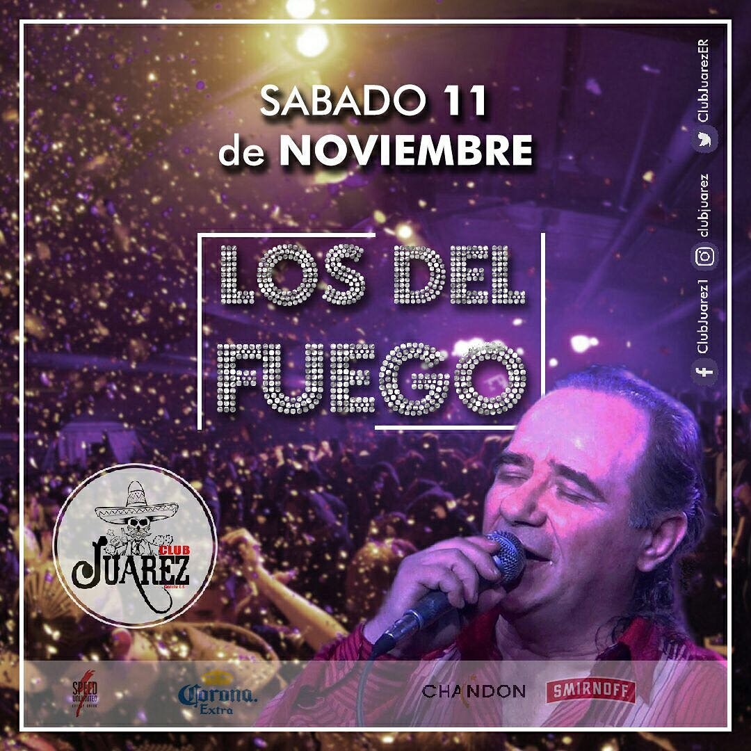 radiogenerador's tweet photo. 📢 Este sábado #ClubJuarez #Cerrito presenta 👉  #LosDelFuego En Vivo! 🎤🎷🎉 Preparate para un show único, repleto de éxitos y con una puesta en escena exclusiva! 🙌 Te contamos + este finde en #ElGenerador 🎧 https://t.co/WkVMcYQHHW