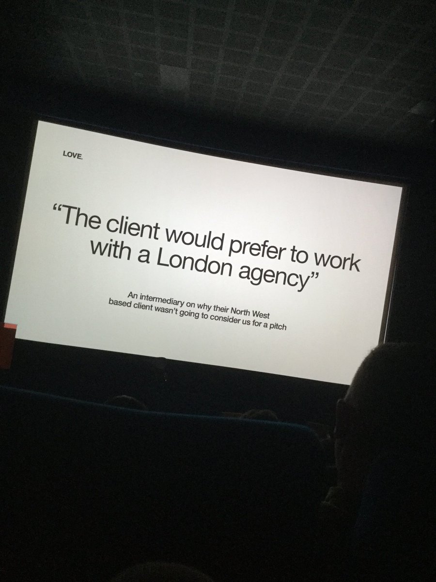 penhousedesign's tweet photo. “Clients don’t give a shit where you are from as long as the work is good” #designskillnet #DesignLeadersConf #designonafarm https://t.co/BGM8Ng1zbc