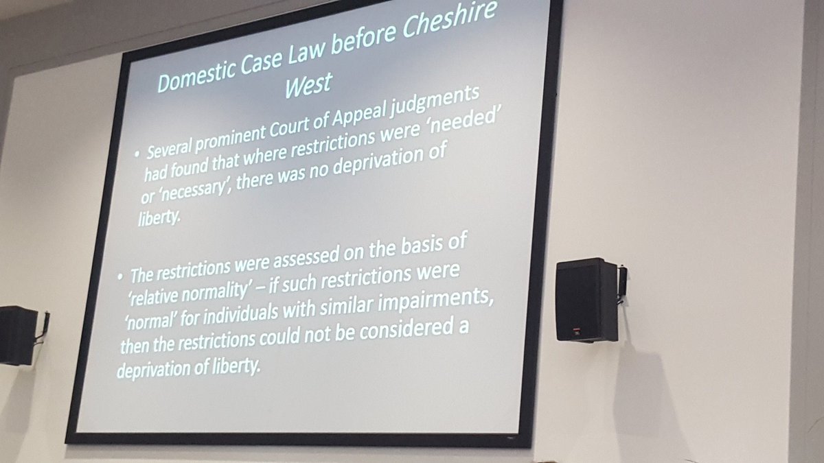 RayJHolt's tweet photo. Notes Cheshire West case which led to "acid test" for deprivation of liberty. #TrackingPeople https://t.co/o7OGCQw3kg