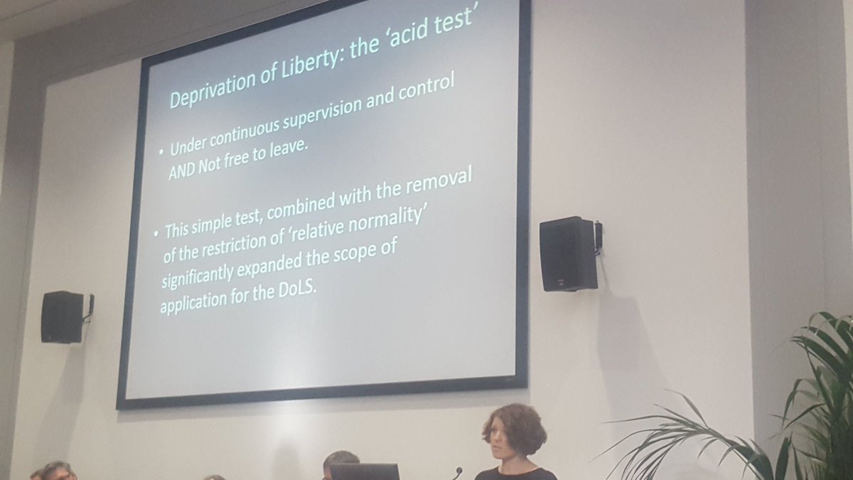 RayJHolt's tweet photo. Notes Cheshire West case which led to "acid test" for deprivation of liberty. #TrackingPeople https://t.co/o7OGCQw3kg