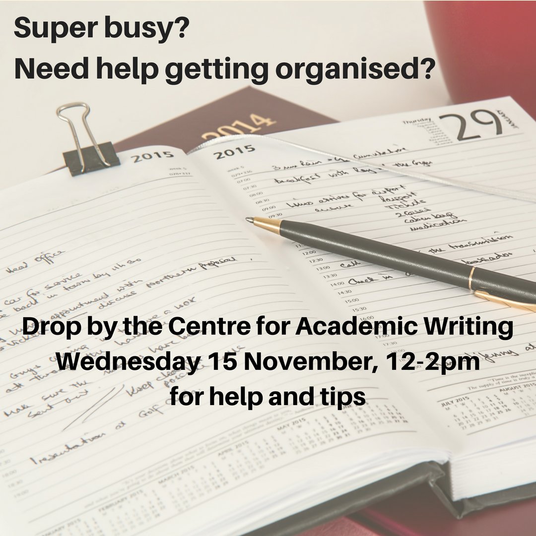 CAWCov's tweet photo. All @covcampus staff welcome at this drop in session designed to get you organised. @CAWCov @CovUniLibrary #AcWriMo2017 https://t.co/xSMhLyzry4