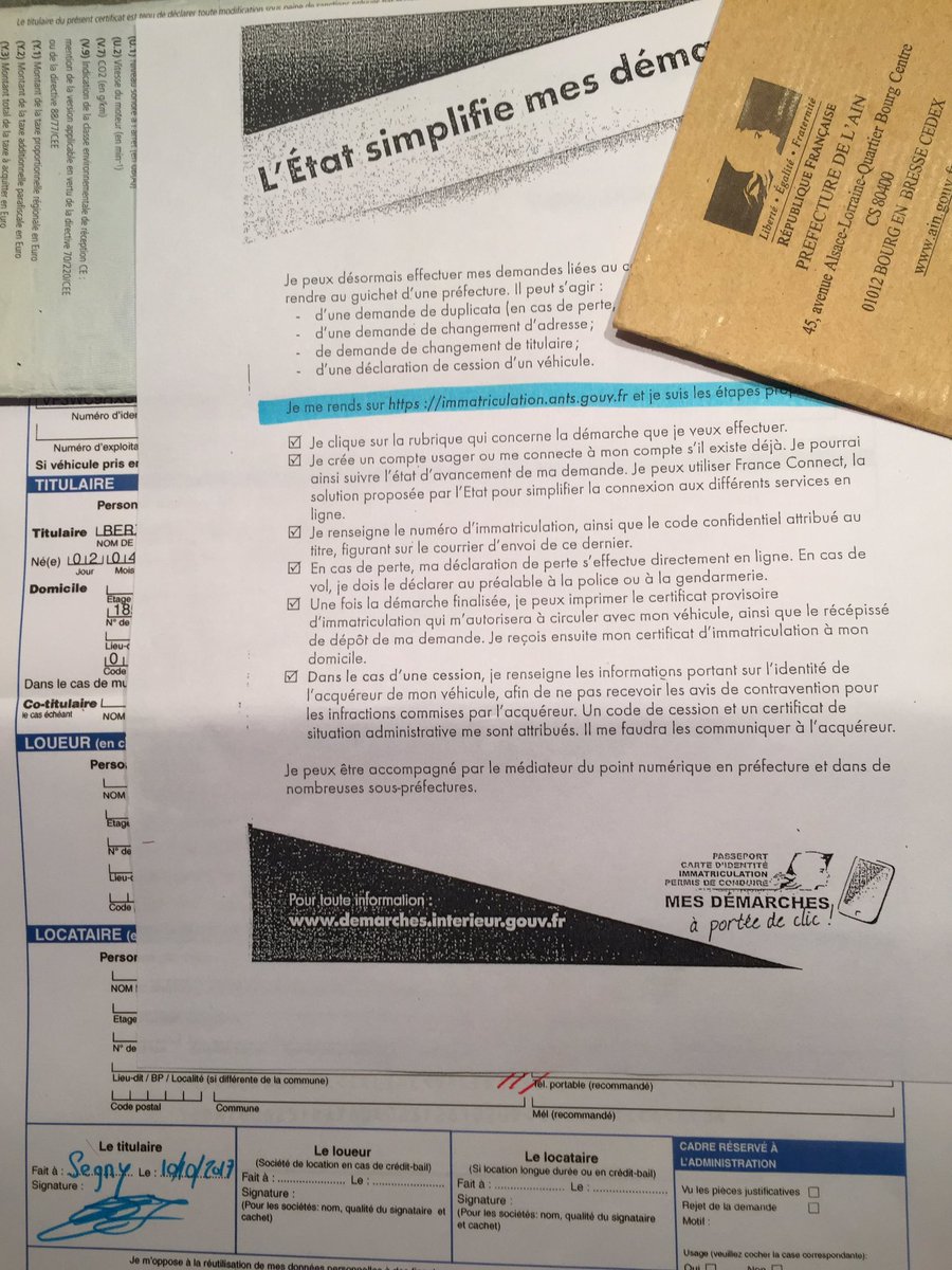 valeriecadb's tweet photo. @60millions Plus d'un mois d'attente et de 80euros pour recevoir ce que j'ai transmis à #cartegrisefrance C'est purement du vol à grande échelle et bien organisé. Non remboursement, surtaxe des appels, vente de plaques jamais délivrées...aucun recours #porterplaintes svp https://t.co/u7b11bFxAR