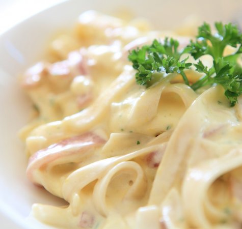 AlDenteNorwich's tweet photo. A very creamy pasta close up! Looks delicious. https://t.co/U4qYAtLz8g