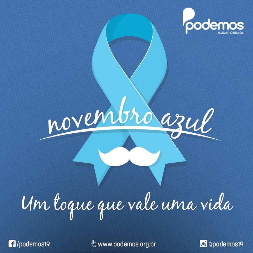 Esse mês de novembro é internacionalmente dedicado às ações relacionadas ao câncer de próstata e à saúde do homem, conhecido como Novembro Azul. Portanto, meus amigos, vamos nos prevenir!