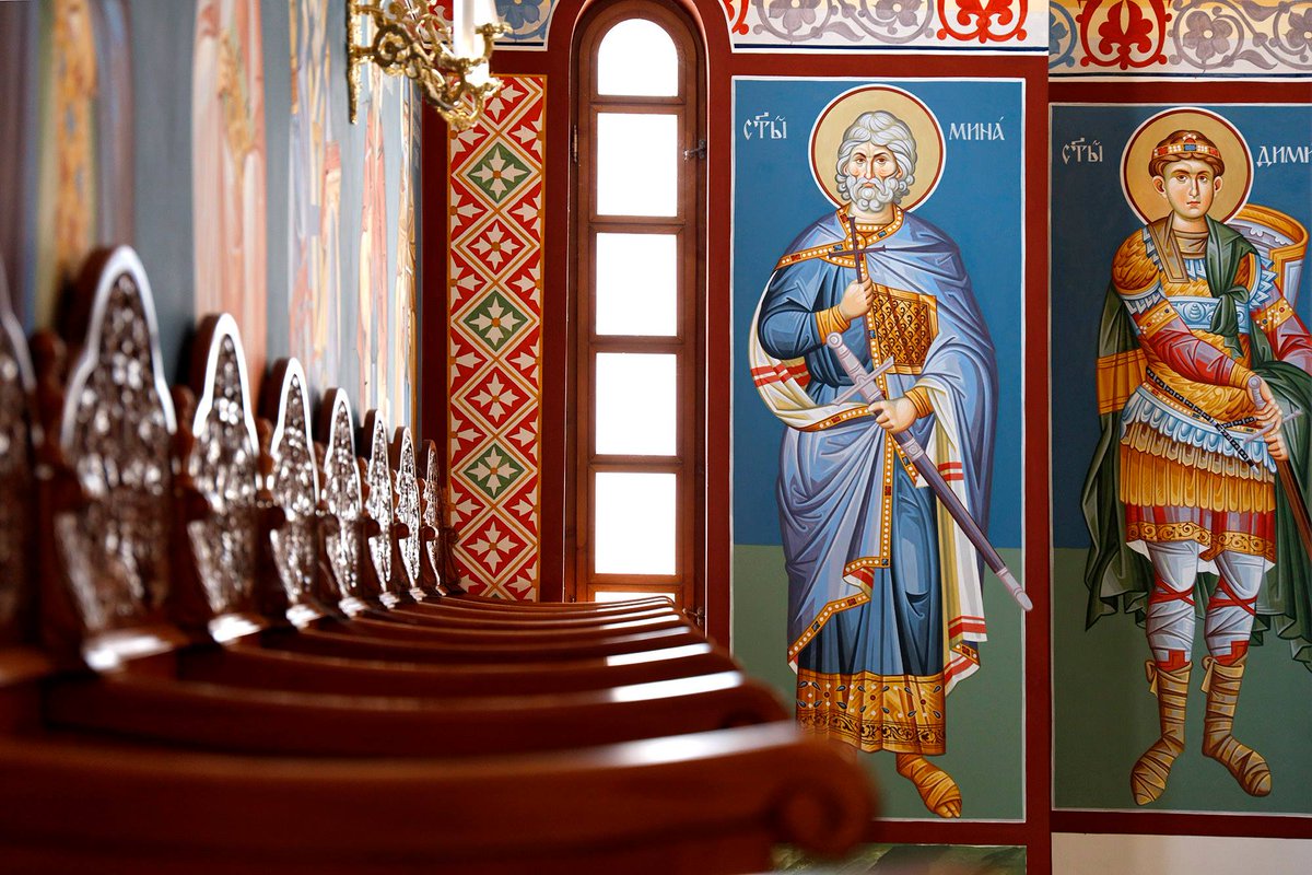 OgiDenev's tweet photo. Current iconography artwork by me - Saint Mina & Saint Demetrios #churchiconography #iconpainting #iconwriting #sacredart #icon #byzantineart #church #iconography #art #deneviconography #denev #mural #portfolio #byzantine #iconographer #commissionart #stmina #stdemetrios https://t.co/XMNJqt4kP1