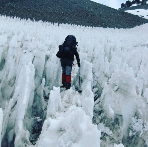7summitsteve's tweet photo. Another #throwbackthursday this time working my way through the Aconcagua Penitentes. https://t.co/MJwoL1WTqN