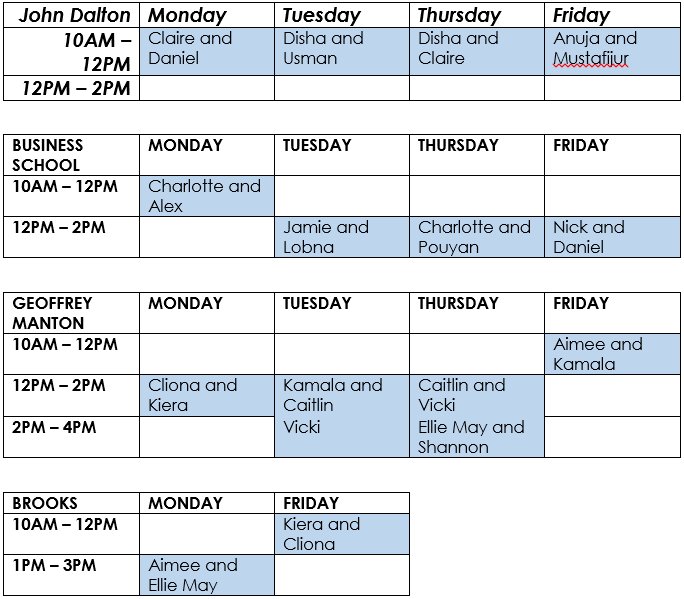 MMU_Data_Buddy's tweet image. The Maths Cafe is once again open! Message for more details opening times are below. #MathsCafe @MMU_Data_Buddy