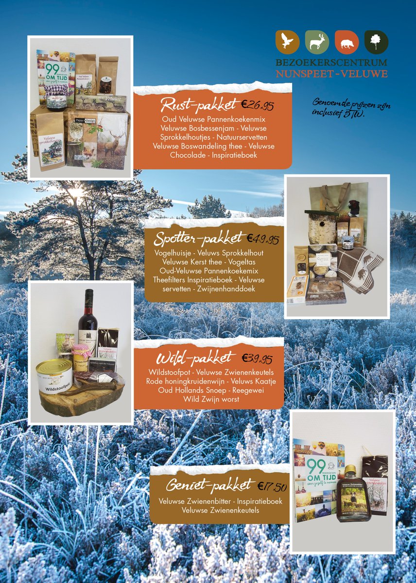 Bestel dit jaar uw echte #Veluwse #kerstpakket bij ons! Hiermee steunt u tevens het goede doel. Een kerstpakket met een echt kerstverhaal. Wie wil dat nou niet? In de winkel te bekijken! #personeel #relaties #kerst #Nunspeet